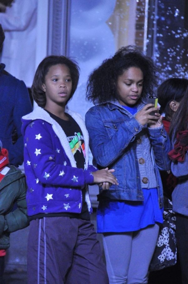 Quvenzhane Wallis watching The Rockettes rehearse Photo