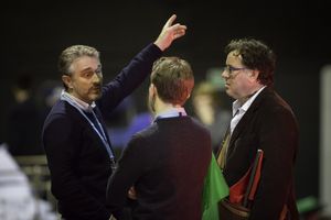 Damian Cruden (director) and Jeremy Swift (Mr. Perks) Photo