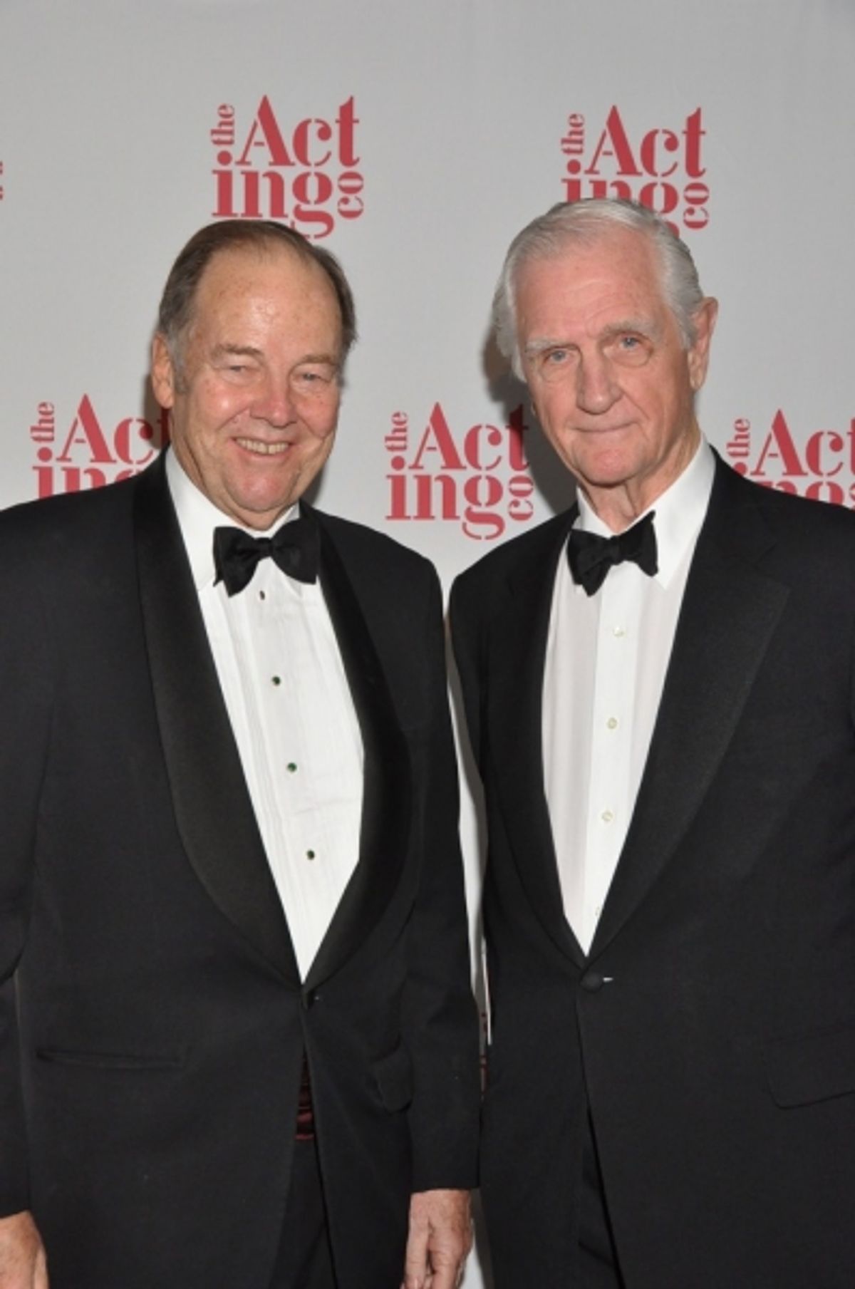 The Honorable Thomas H. Kean, former Governor of New Jersey takes a photo with his pal and The Acting Company Chairman Emeritus, Edgar Lansbury. at 