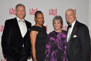 ( L-R)Honorees Vin Cipolla, recipient of the Joan Warburg Humanitarian Award and Dr. Mary Schmidt Campbell recipient of the John Houseman Award pose with The Acting Company co-founder, Margot Harley and Board Chairman of The Acting Company, Earl Weiner at @ BroadwayWorld ( L-R)Honorees Vin Cipolla, recipient of the Joan Warburg Humanitarian Award and Dr. Photo
