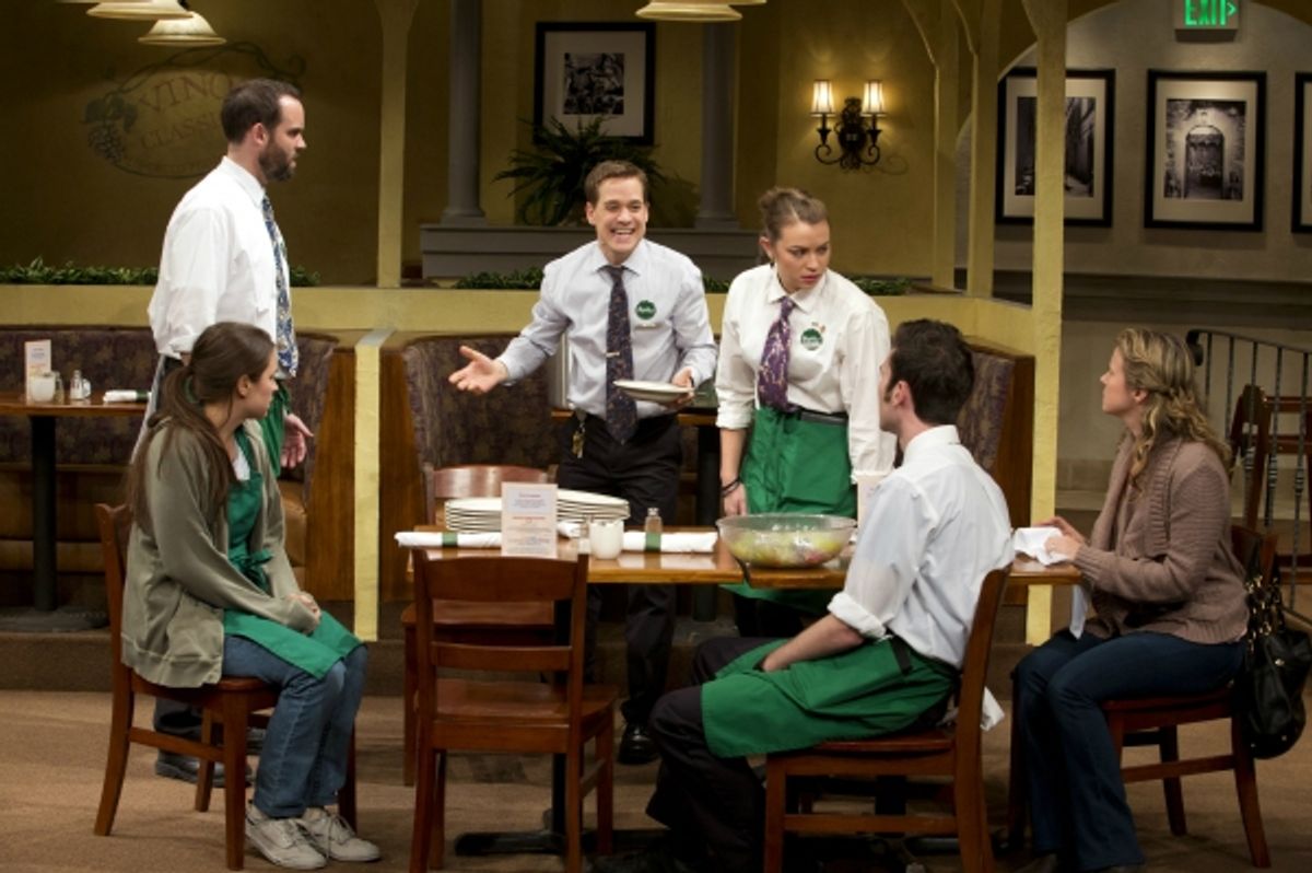 Leah Karpel, Danny Wolohan, T.R. Knight, Elvy Yost, Cameron Scoggins and Jessica Dickey at 