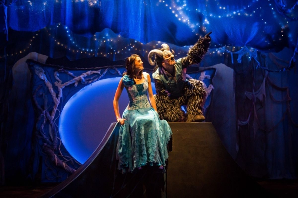 Irinka Kavsadze as Belle, Vato Tsikurishvili as The Beast at 