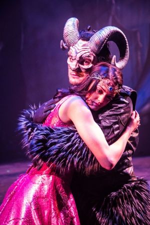 Irinka Kavsadze as Belle, Vato Tsikurishvili as The Beast Photo