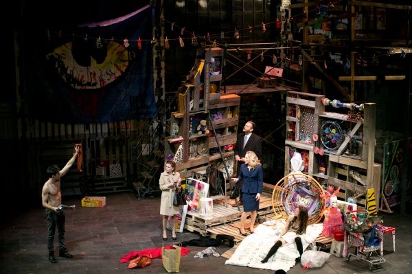 Peter Porte as Demian, Nicole Lowrance as Kansas, Kate Mulligan as Smith, Michael T.  Photo