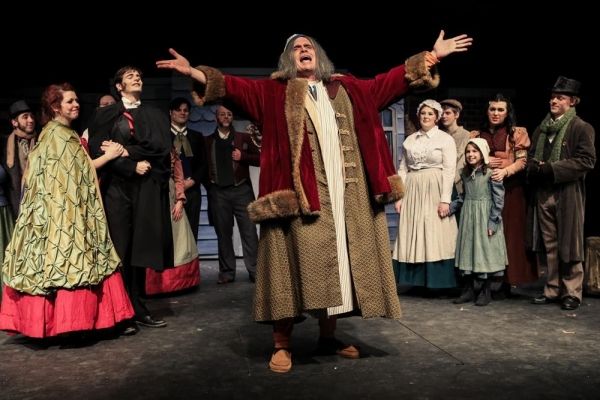 Jeff Kingsbury (Scrooge) and Company Photo