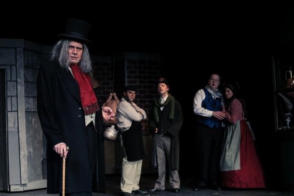 Jeff Kingsbury (Scrooge) and Company Photo