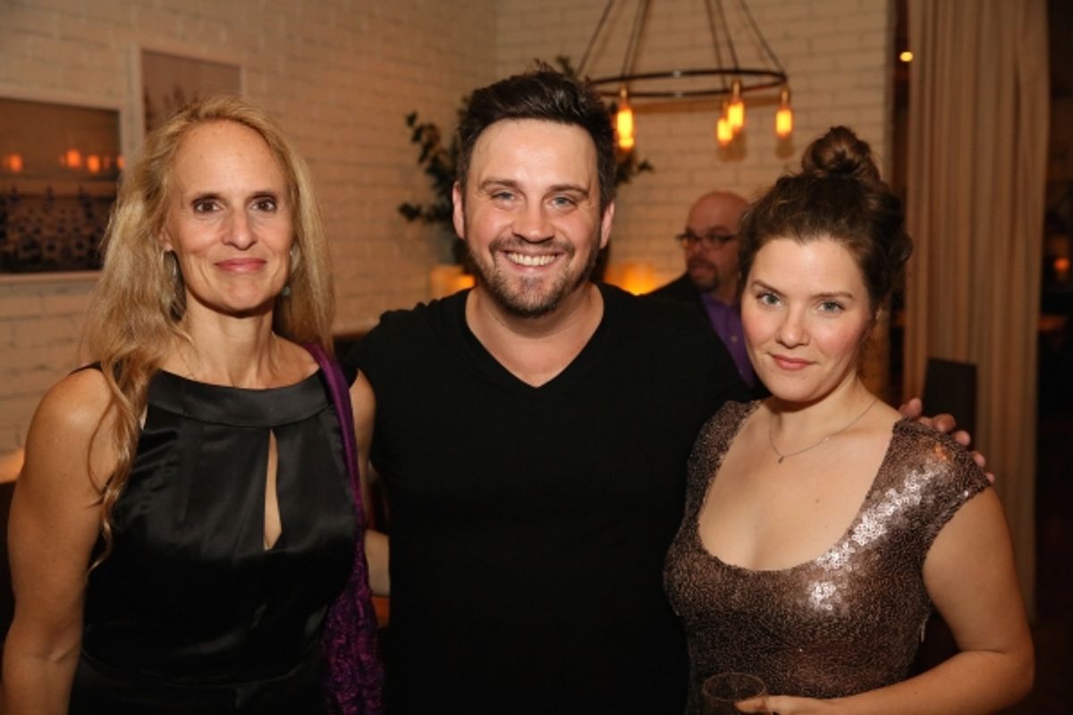 Cast member Wendy vanden Heuvel, Director Daniel Talbott and Playwright Charlotte Miller  at 