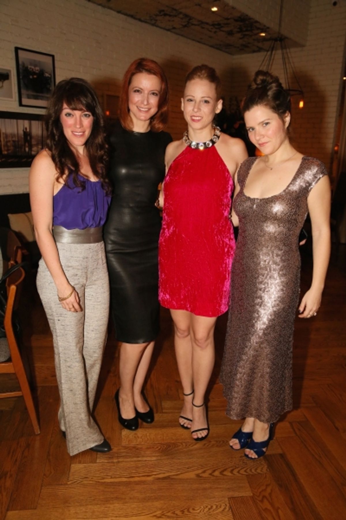 Cast members Samantha Soule, Jelena Stupljanin, Sarah Shaefer and Playwright Charlotte Miller at 