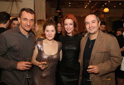 Actor Zoran Radanovich, Playwright Charlotte Miller, actress Jelena Stupljanin and Iv Photo