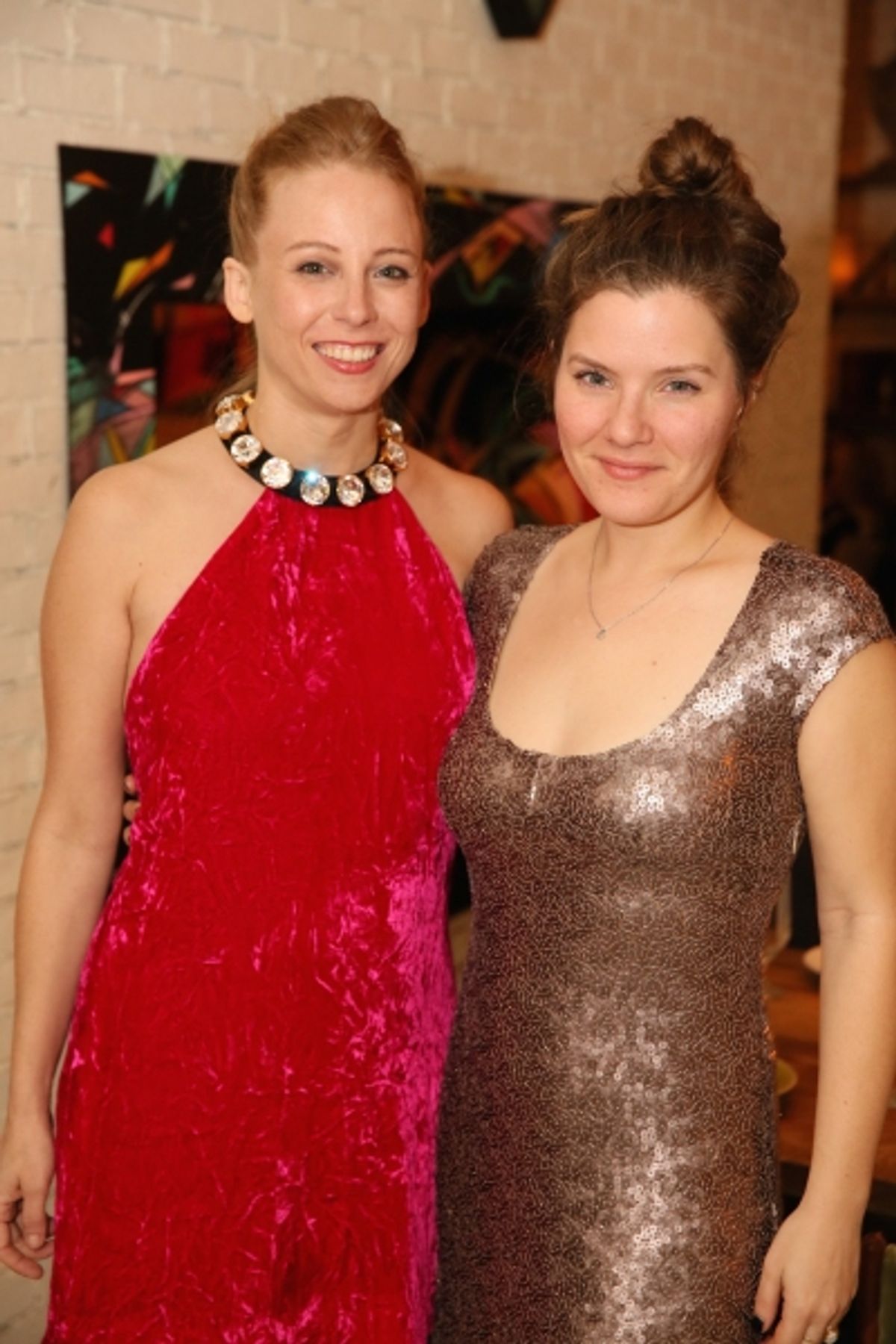 Cast member Sarah Shaefer and Playwright Charlotte Miller at 