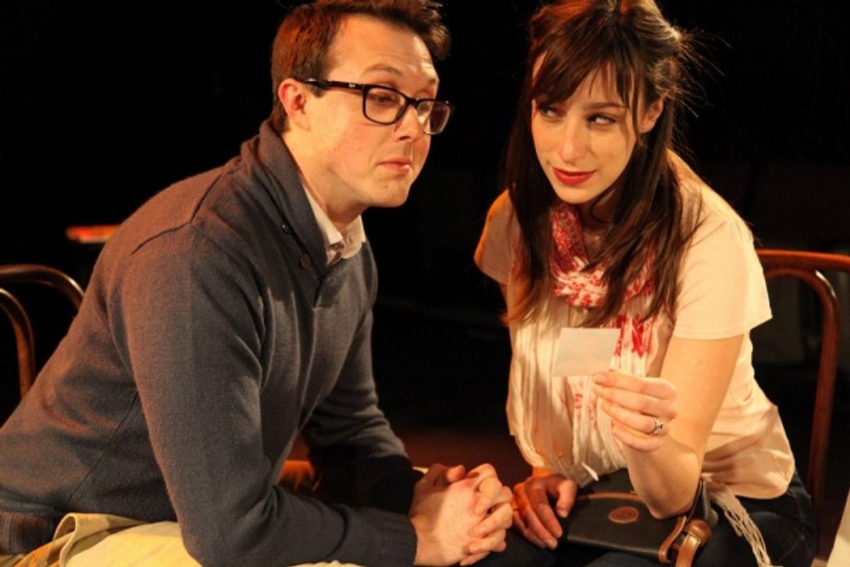 Patrick Martin and Emily Berman in POSTCARDS FROM PARIS by Diana Lawrence at 