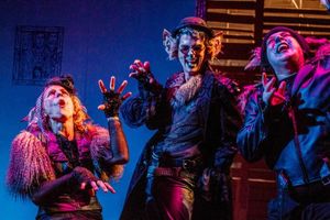 Amanda Morrow as Quite Scary Rat, Justin Tuazon Martin as Really Quite Scary Rat, and Photo