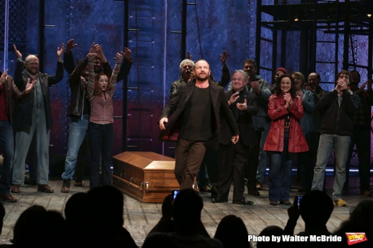 Sting and the cast at 