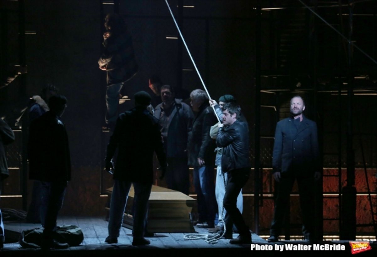 Sting and the cast at 