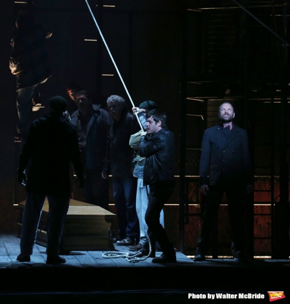 Sting and the cast at 