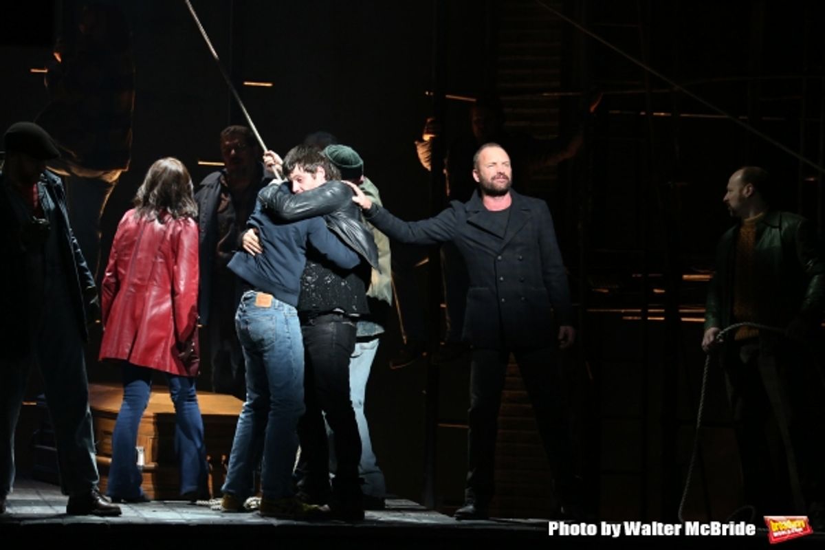Sting and the cast at 