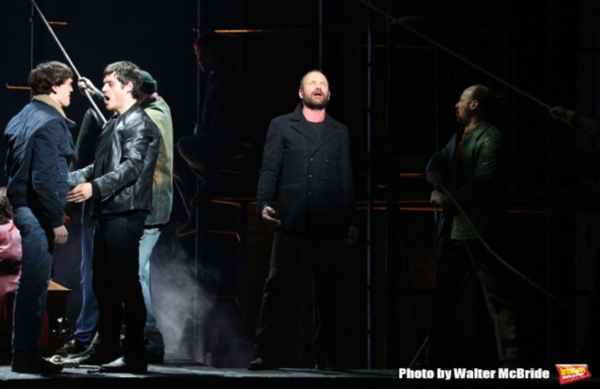 Sting and the cast at 