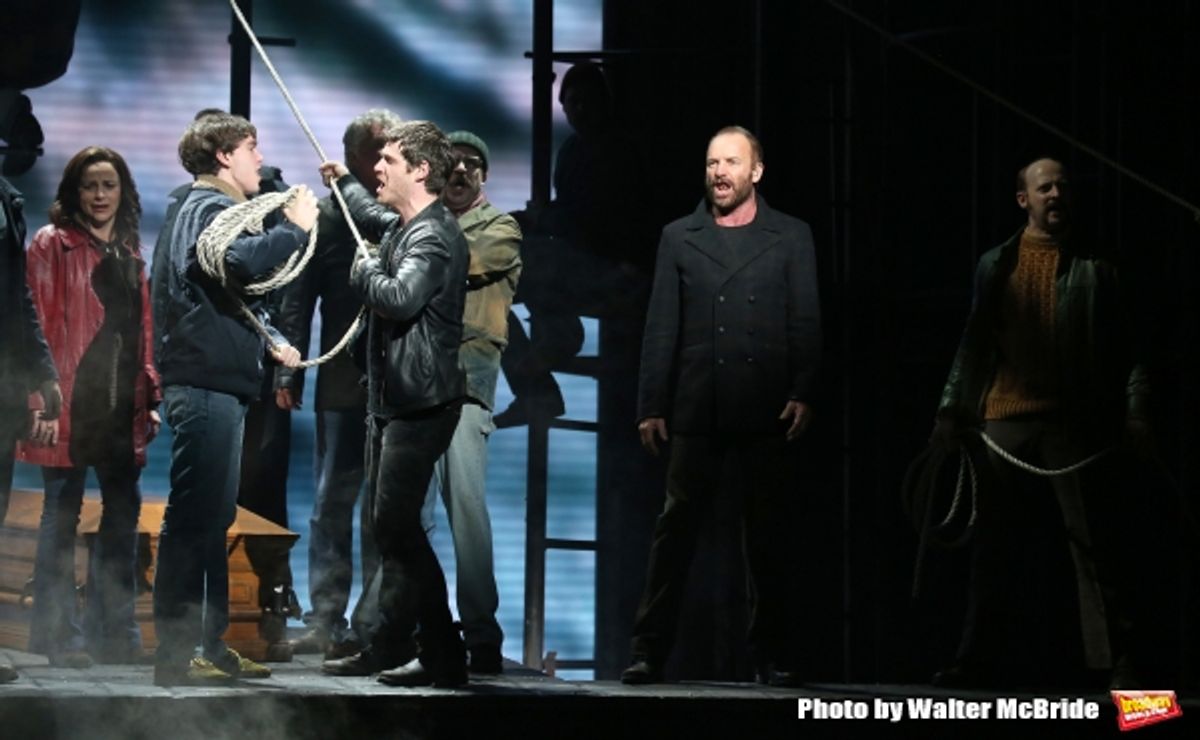 Sting and the cast at 