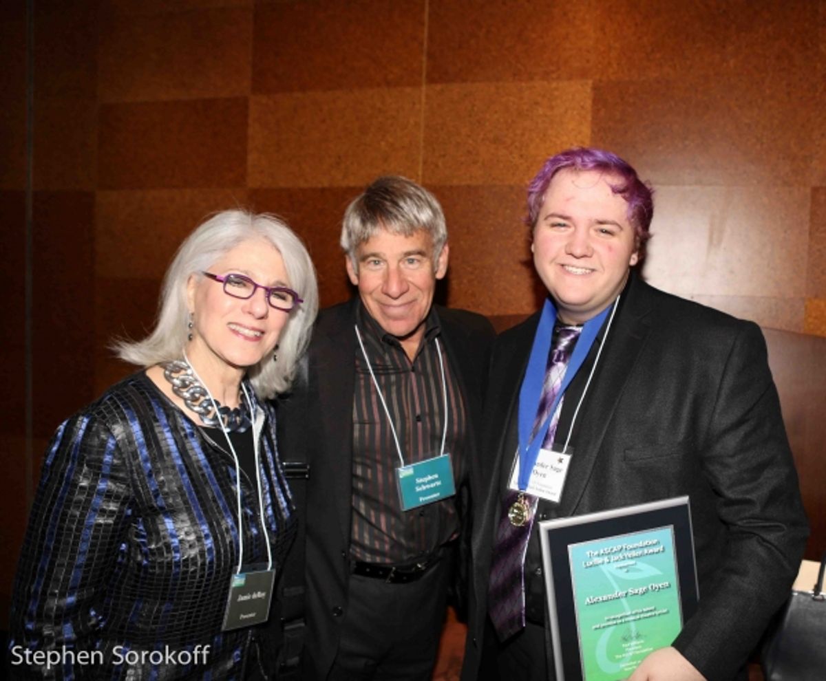 Jamie deRoy, Stephen Schwartz, Alexander Sage Oyen at 