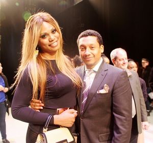 Actress Laverne Cox and actor Khalil Kain @ BroadwayWorld Actress Laverne Cox and actor Khalil Kain Photo