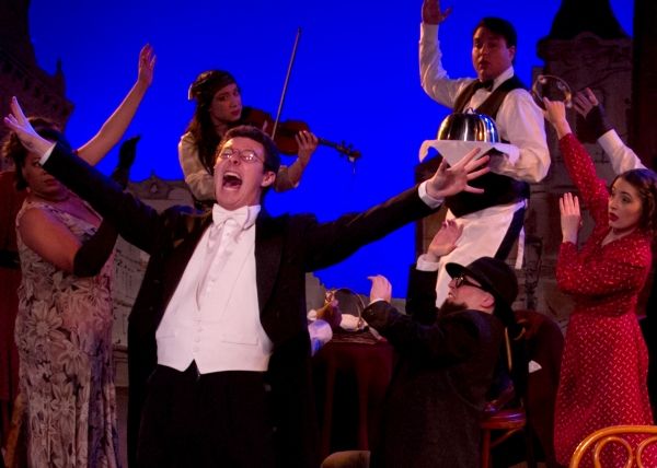 Matt Takahashi as The Waiter with Elizabeth Adabale, Tina Nguyen, Eric T. Anderson, D Photo