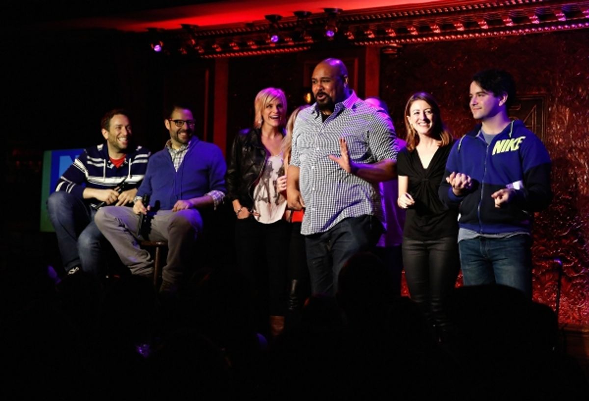 David Rossmer, Steve Rosen, Jenn Colella, James Monroe Iglehart, Kate Wetherhead and Alex Brightman at 