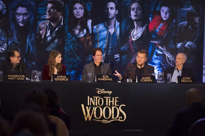 Anna Kendrick, Rob Marshall, James Corden and John DeLuca Photo