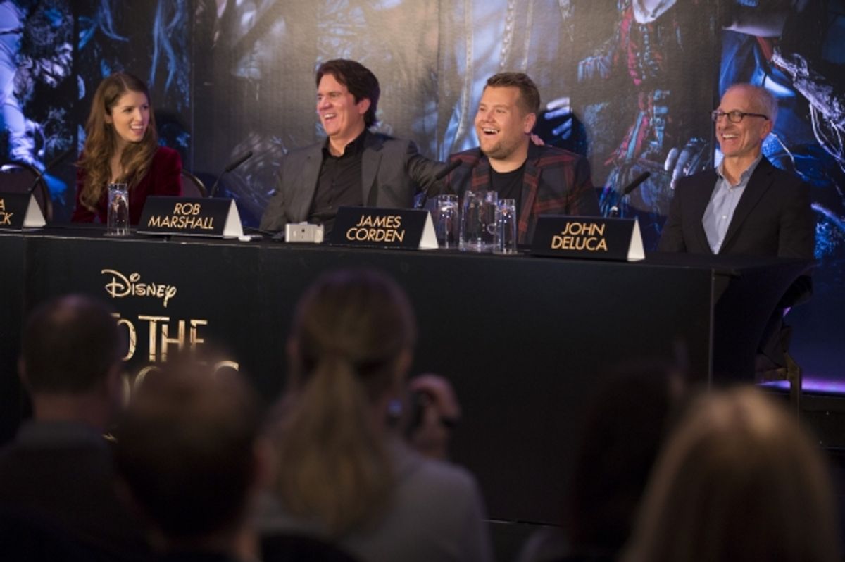 Anna Kendrick, Rob Marshall, James Corden and John DeLuca at 