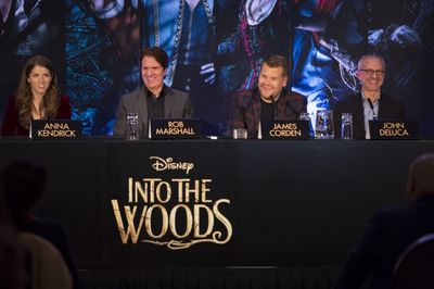 Anna Kendrick, Rob Marshall, James Corden and John DeLuca Photo