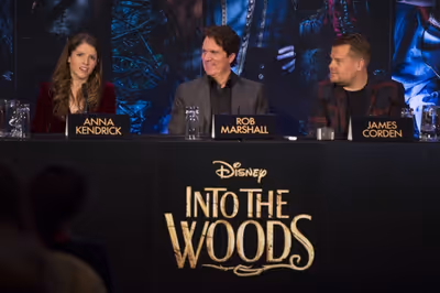 Anna Kendrick, Rob Marshall and James Corden Photo