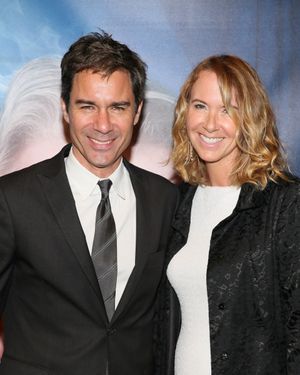 From left, actor Eric McCormack and wife Janet McCormack arrive for the opening night performance of "Blithe Spirit" at Center Theatre Group/Ahmanson Theatre on December 14, 2014, in Los Angeles, California. (Photo by Ryan Miller/Capture Imaging) @ BroadwayWorld From left, actor Eric McCormack and wife Janet McCormack arrive for the opening night Photo