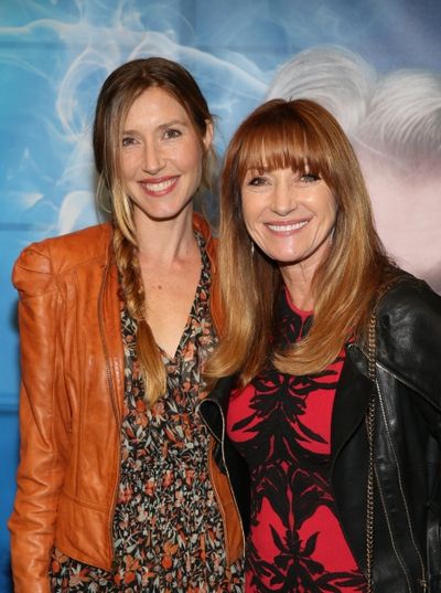 From left, Katie Simon and actress Jane Seymour arrive for the opening night performa Photo