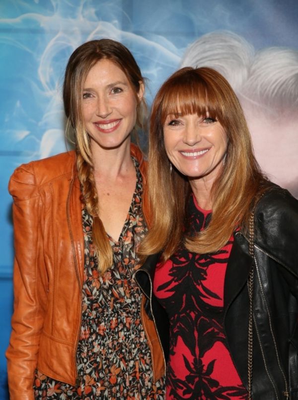 From left, Katie Simon and actress Jane Seymour arrive for the opening night performa Photo