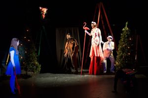 Emiley Kiser (as Alice), Andrew Betz (as The Cheshire Cat), Khris Davis (as The Gryphon), Faith Fossett (as The Queen of Hearts), Sean Close (as The White Rabbit) @ BroadwayWorld Emiley Kiser (as Alice), Andrew Betz (as The Cheshire Cat), Khris Davis (as The Gryph Photo