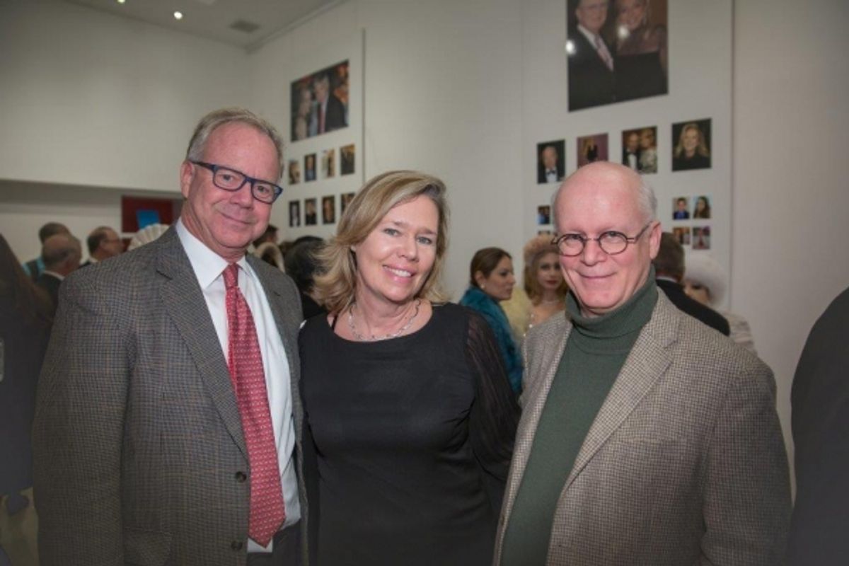 Gary Andreassen, Katherine Andreassen, Gary Lawrance at Photographer Annie Watt's IMPROMPTU PORTRAITS at Park Avenue's Galerie Dumonteil Draws Glittering Crowd