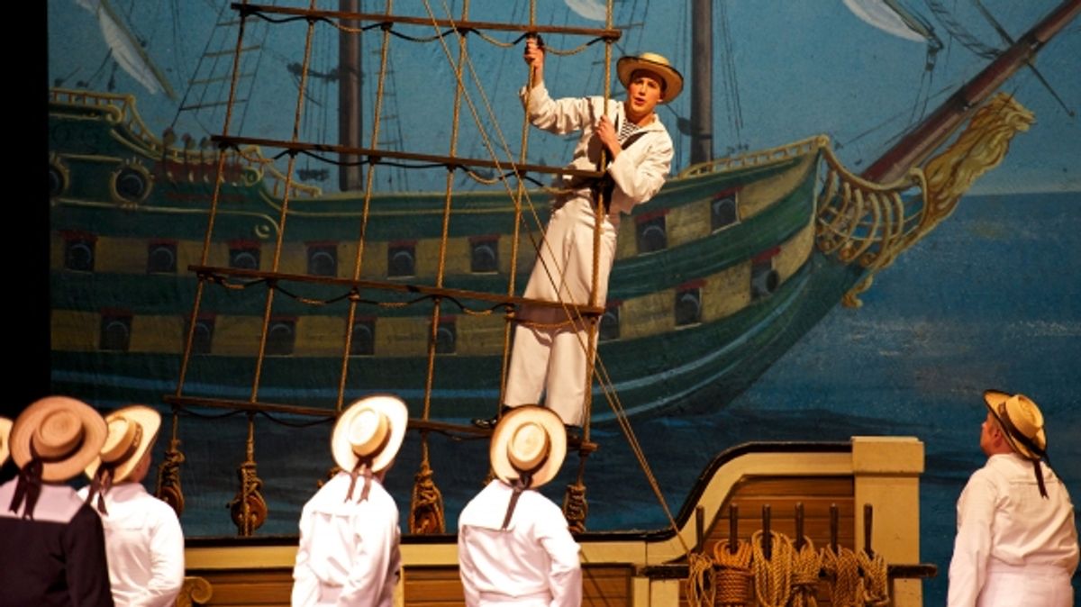 Cameron Smith (top) and sailors at 