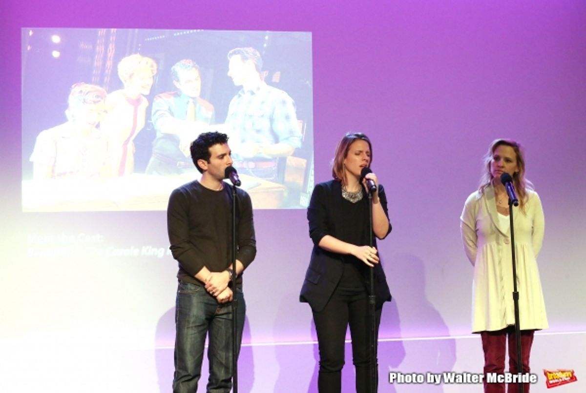 Jarrod Spector, Jessie Mueller and Anika Larsen  at 