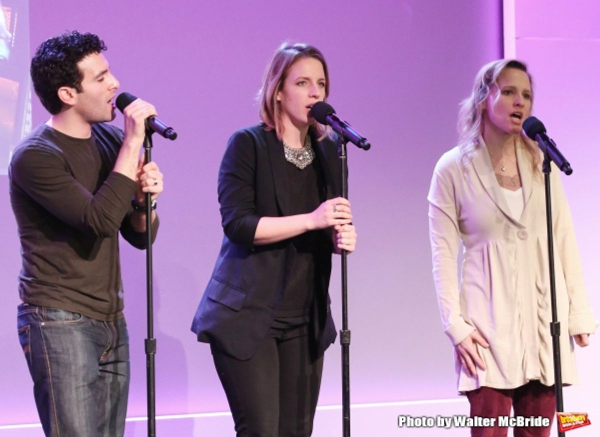 Jarrod Spector, Jessie Mueller and Anika Larsen  at 