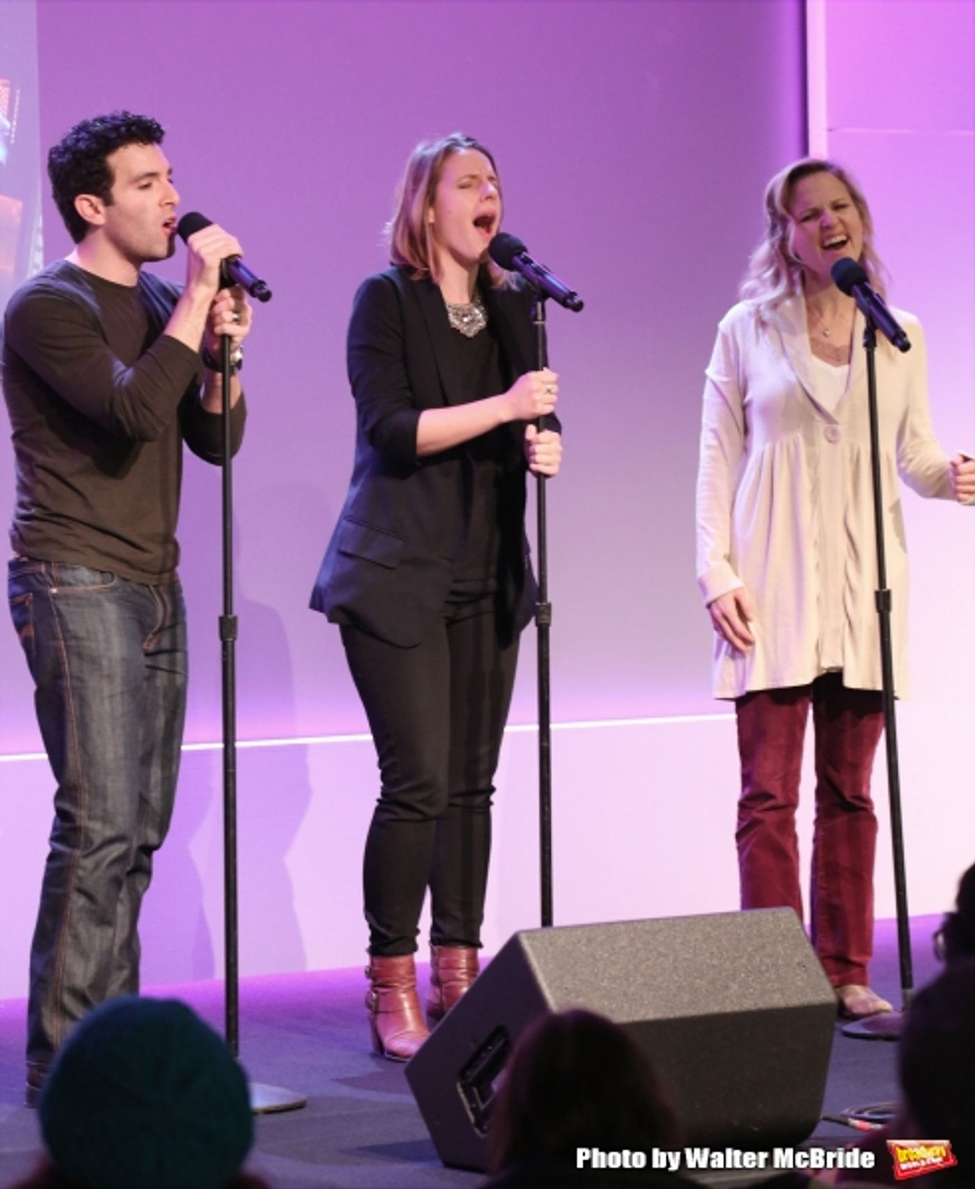 Photo Coverage: BEAUTIFUL's Jessie Mueller, Jarrod Spector & Anika Larsen Perform at Apple Store Soho Image