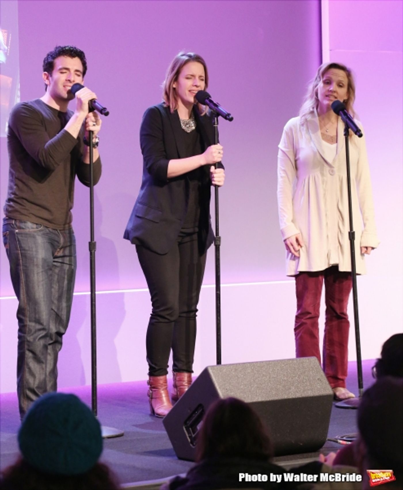 Photo Coverage: BEAUTIFUL's Jessie Mueller, Jarrod Spector & Anika Larsen Perform at Apple Store Soho Image
