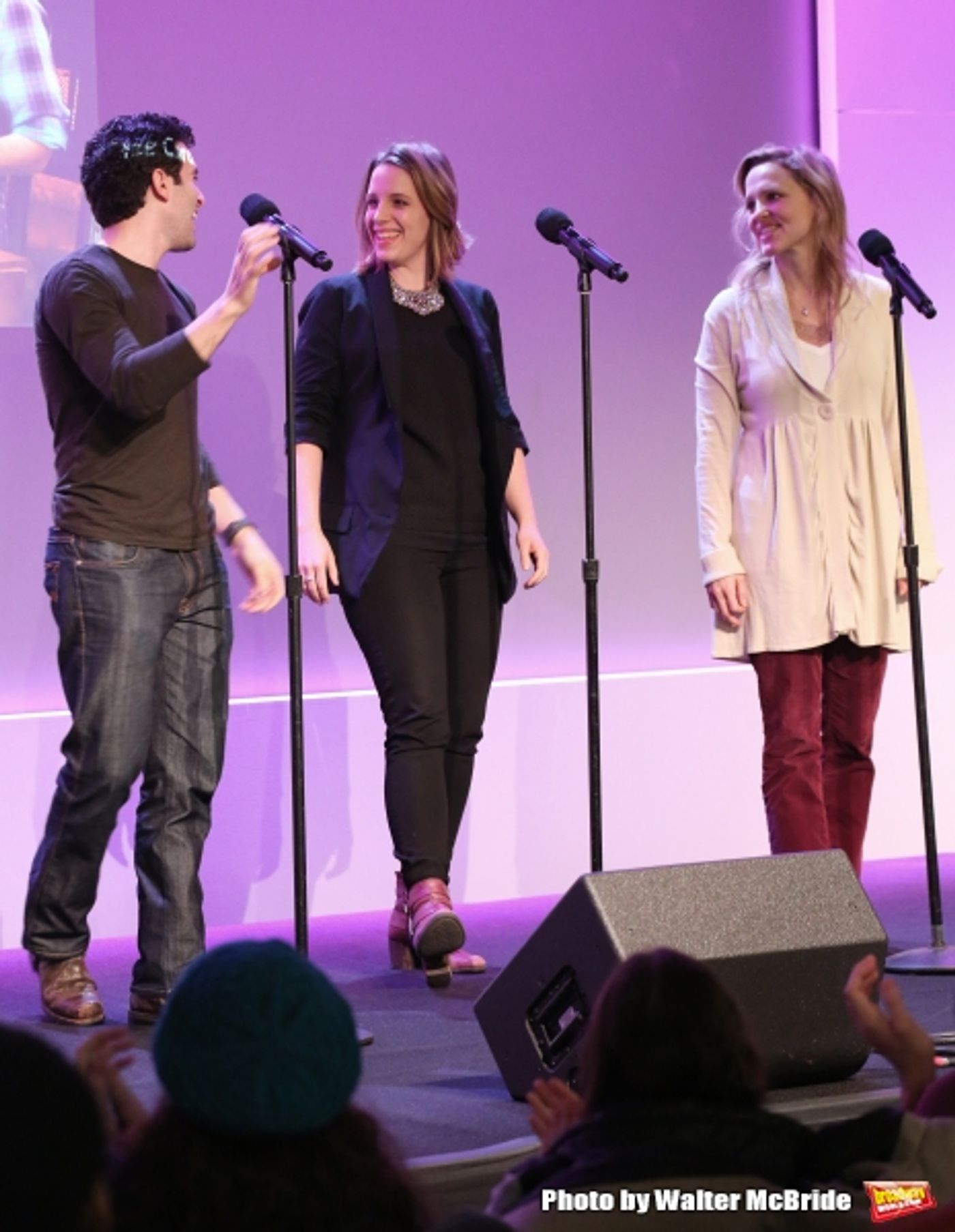 Photo Coverage: BEAUTIFUL's Jessie Mueller, Jarrod Spector & Anika Larsen Perform at Apple Store Soho Image