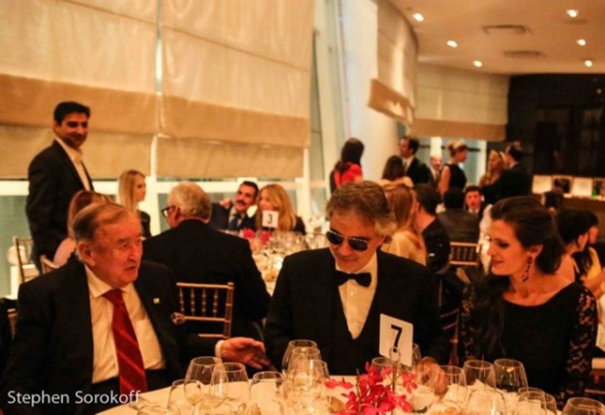 Sirio Maccioni, Andrea Bocelli, Veronica Berti at 