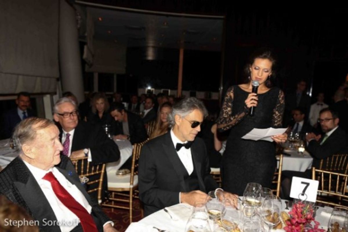 Sirio Maccioni, Andrea Bocelli, Veronica Berti at 