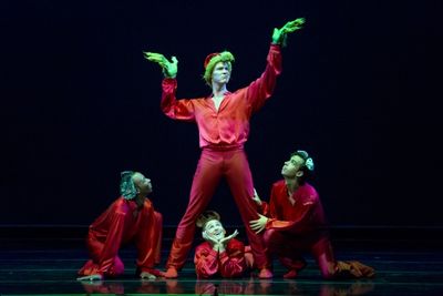 Robert Moore (center) is the featured bad-guy, surrounded by  (l-r) Dustin James, Kev Photo