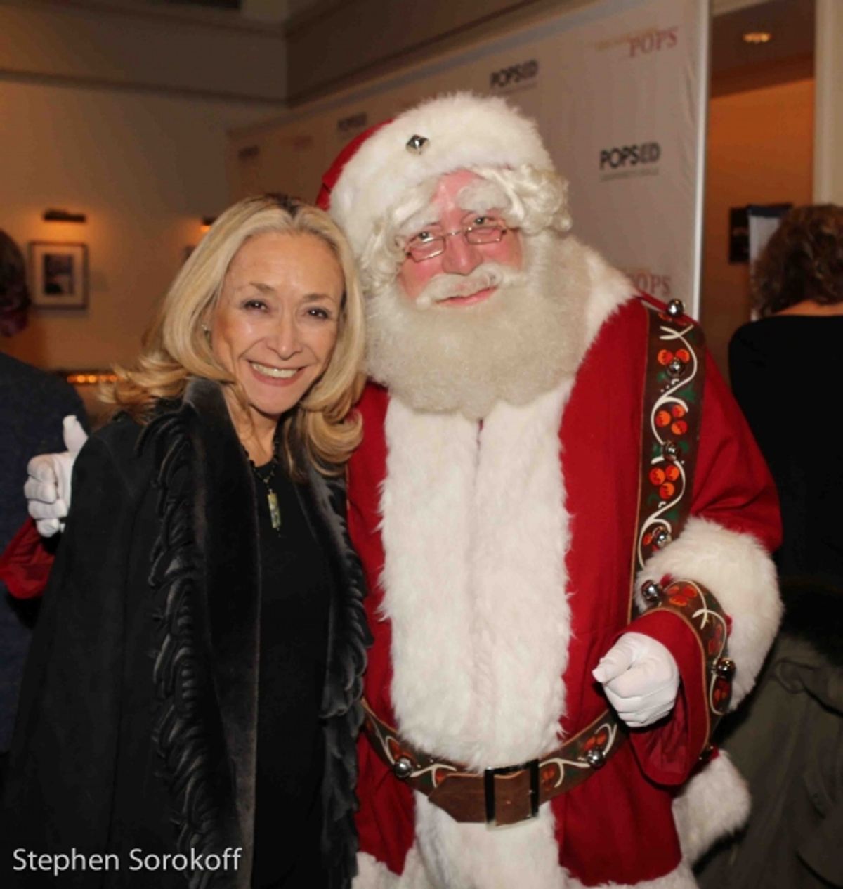 Eda Sorokoff & Santa at More Pics! Kelli O'Hara & Matthew Morrison and The New York Pops Holiday Concert