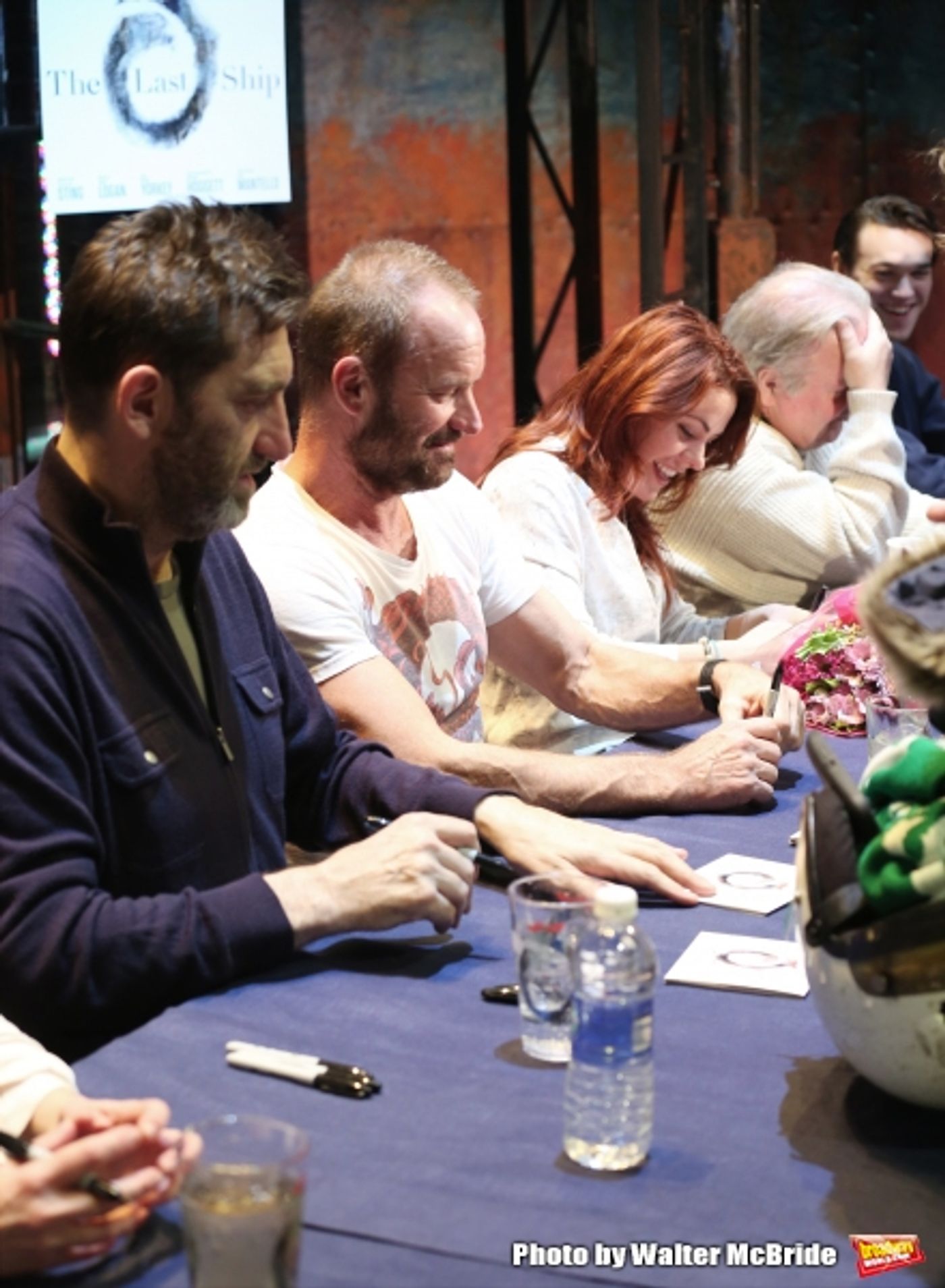Photo Coverage: Sting and THE LAST SHIP Company Sign Cast Albums at the Neil Simon Theatre!  Image