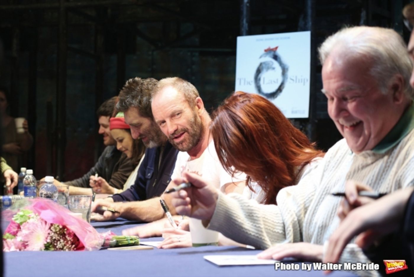 Photo Coverage: Sting and THE LAST SHIP Company Sign Cast Albums at the Neil Simon Theatre!  Image