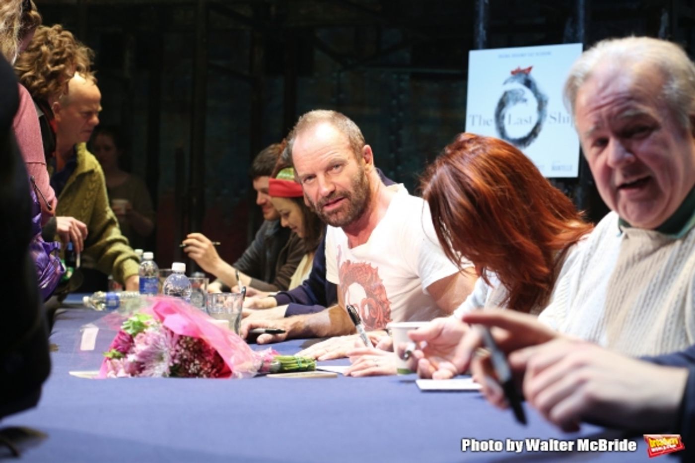 Photo Coverage: Sting and THE LAST SHIP Company Sign Cast Albums at the Neil Simon Theatre!  Image