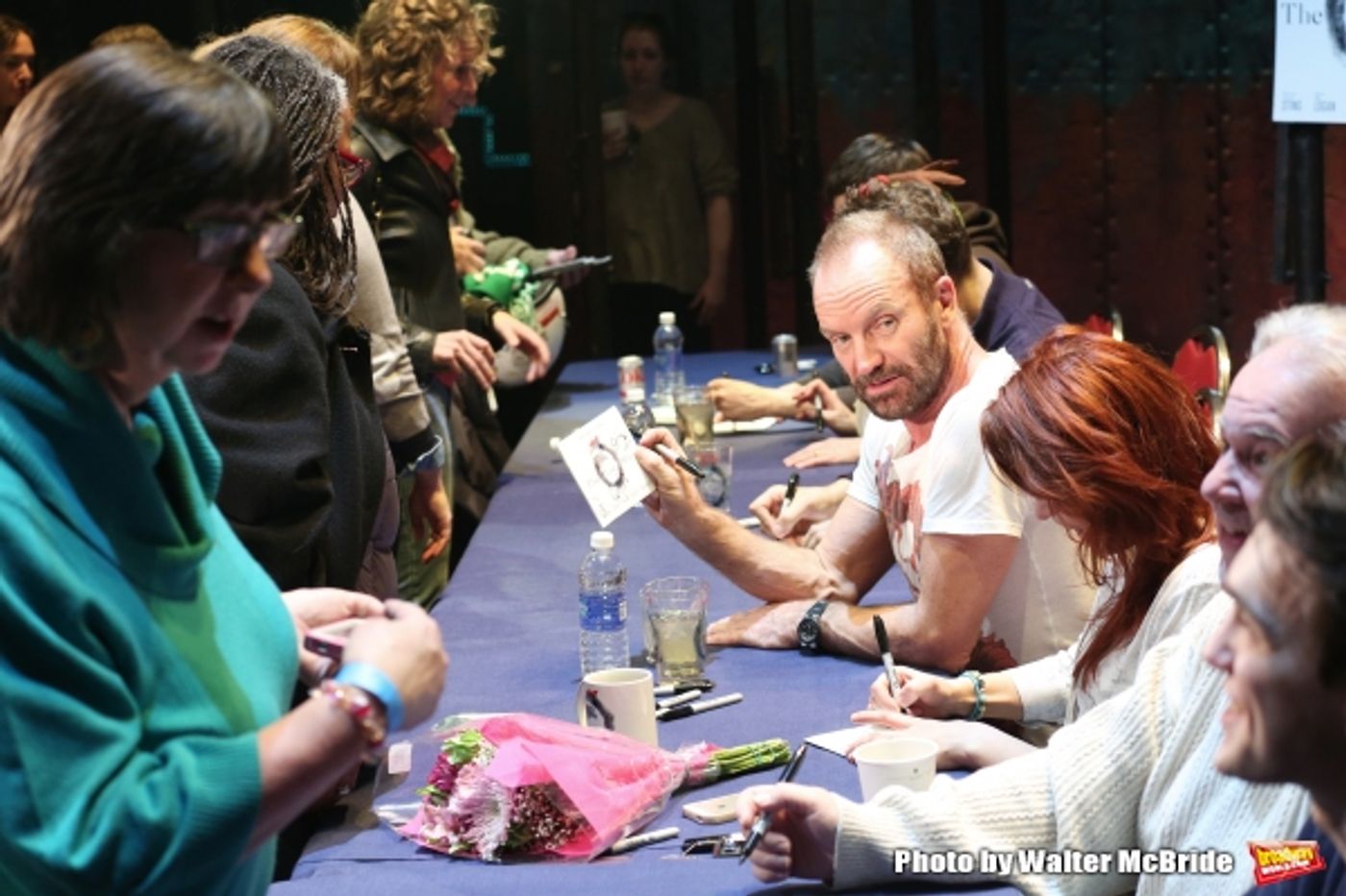 Photo Coverage: Sting and THE LAST SHIP Company Sign Cast Albums at the Neil Simon Theatre!  Image