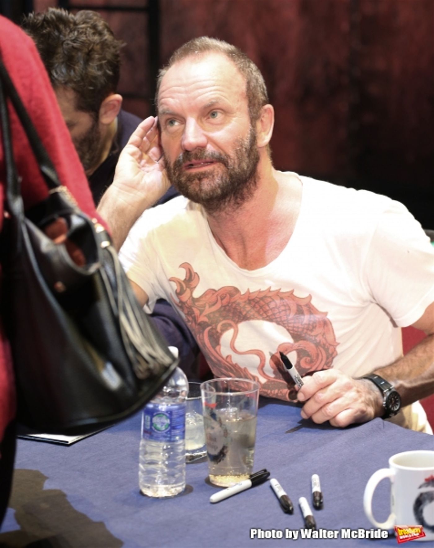 Photo Coverage: Sting and THE LAST SHIP Company Sign Cast Albums at the Neil Simon Theatre!  Image